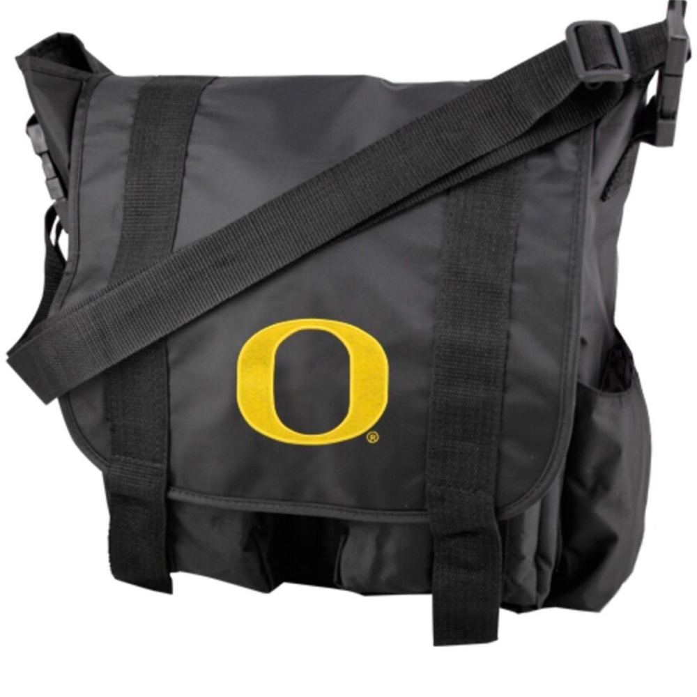 Black Oregon Ducks Diaper Bag